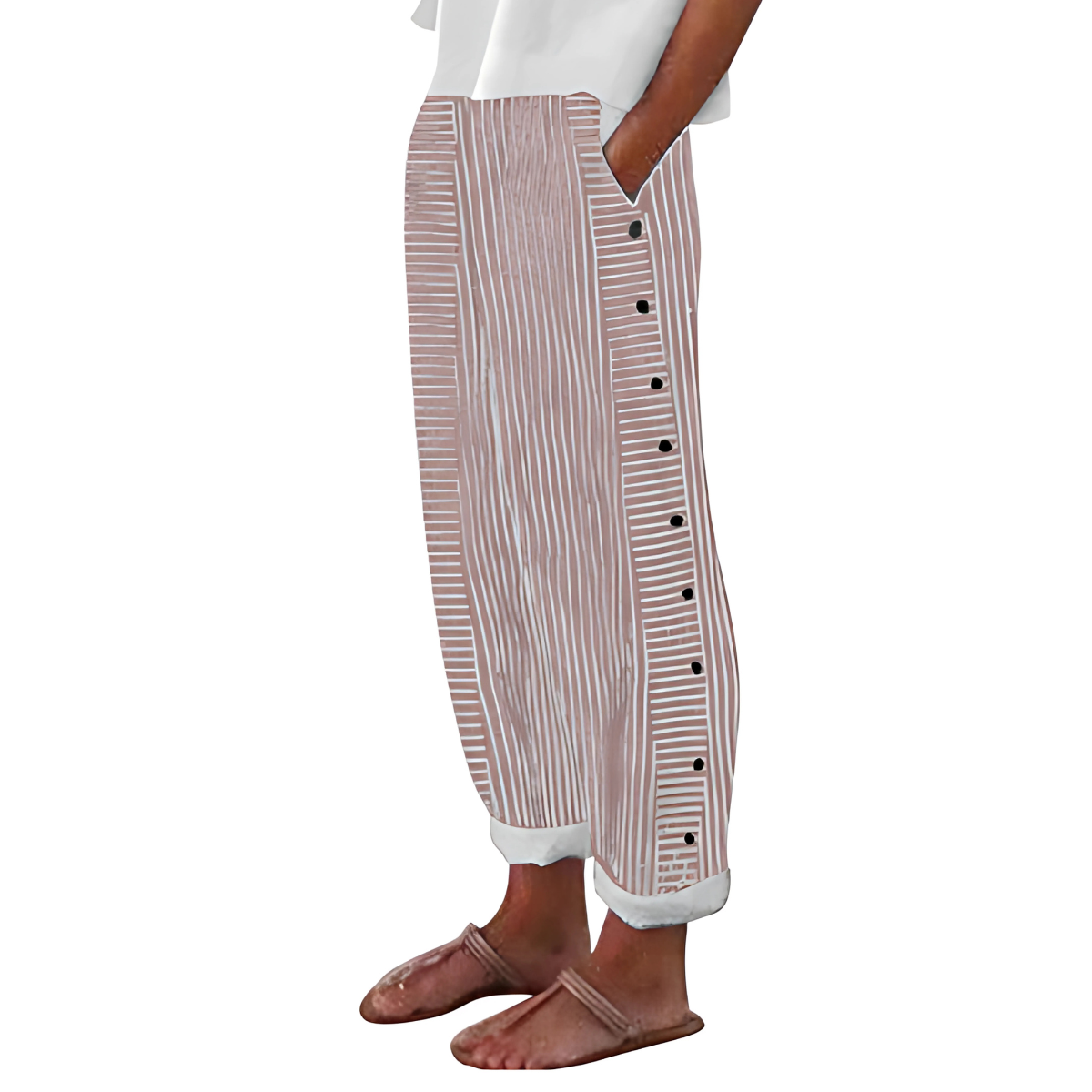 Dagny | Pantalones de verano a rayas elegantes