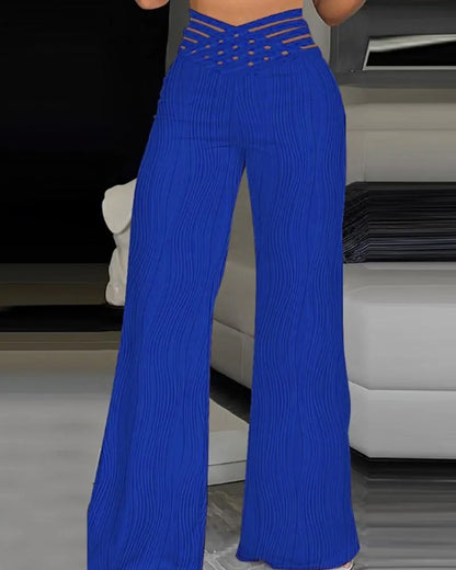 Emma | Pantalones de tiro alto con diseño cruzado
