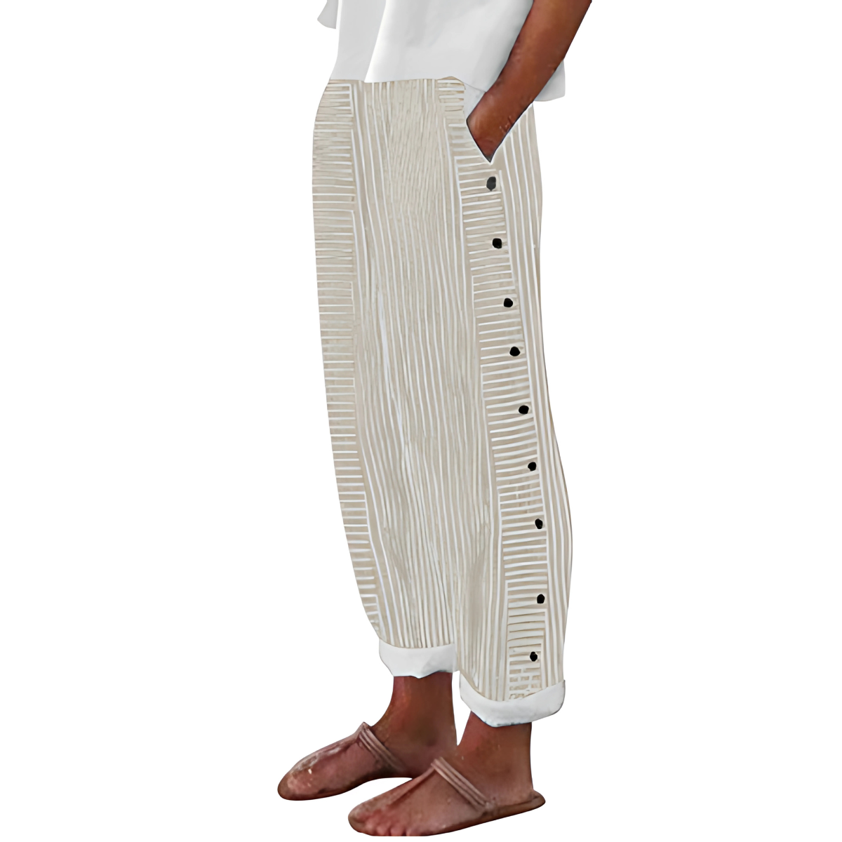 Dagny | Pantalones de verano a rayas elegantes
