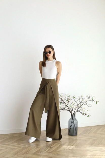 ARIANE – PANTALONES LARGOS DE LINO PARA MUJERES