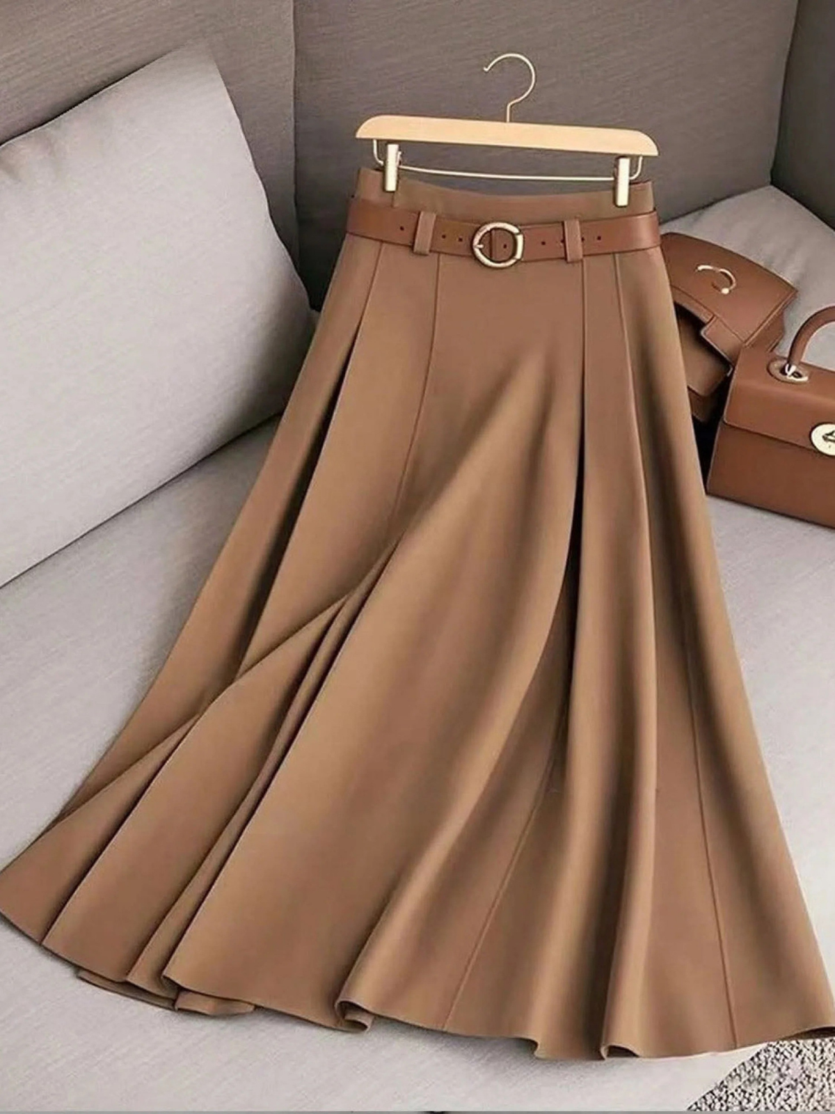 ZEPHYRAEN – Falda de tiro alto para mujer