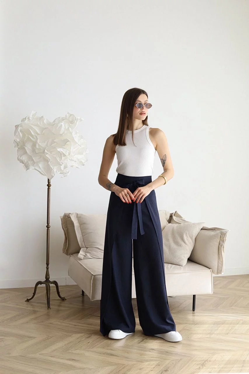ARIANE – PANTALONES LARGOS DE LINO PARA MUJERES