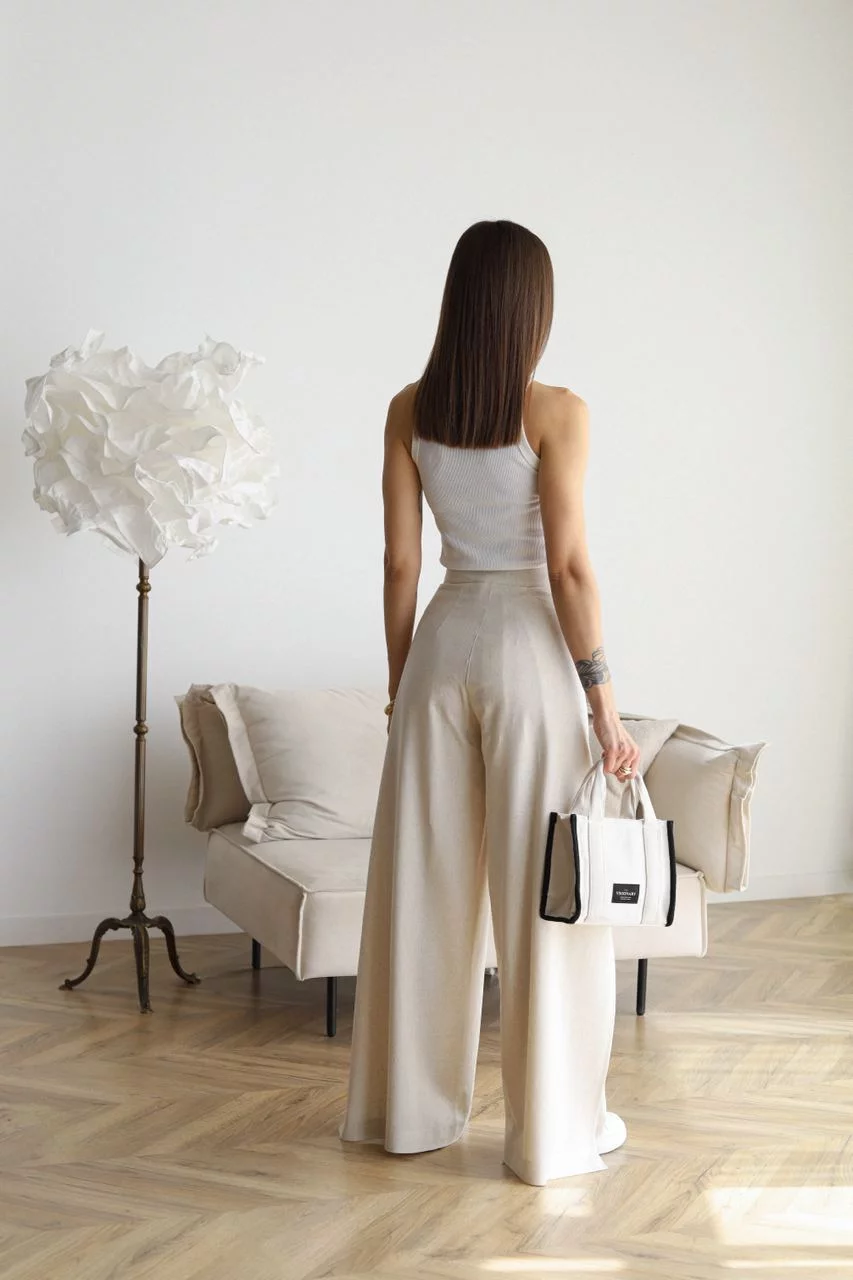 ARIANE – PANTALONES LARGOS DE LINO PARA MUJERES