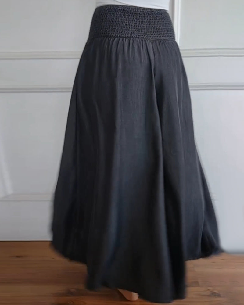 Jasper | Pantalones de tiro alto con smock