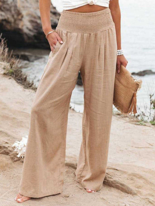 THALIORA – PANTALONES REMI DE PIERNA ANCHA