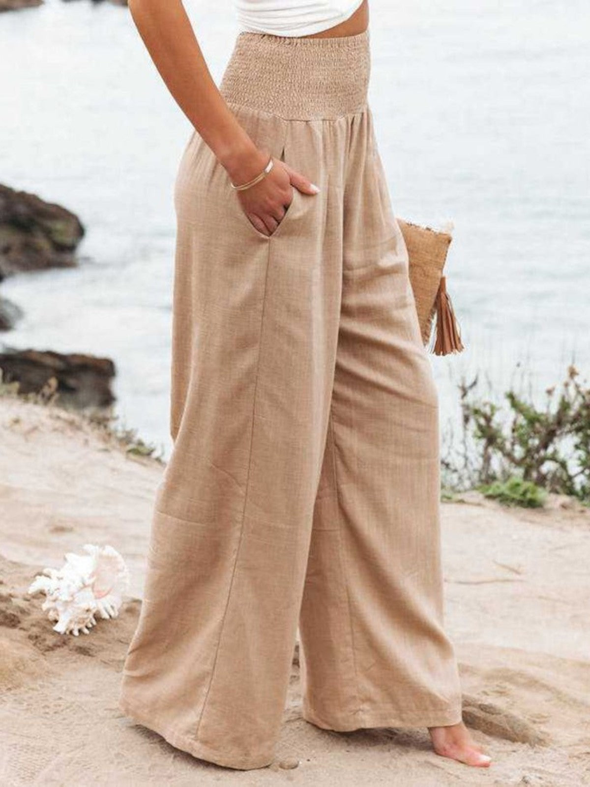 THALIORA – PANTALONES REMI DE PIERNA ANCHA