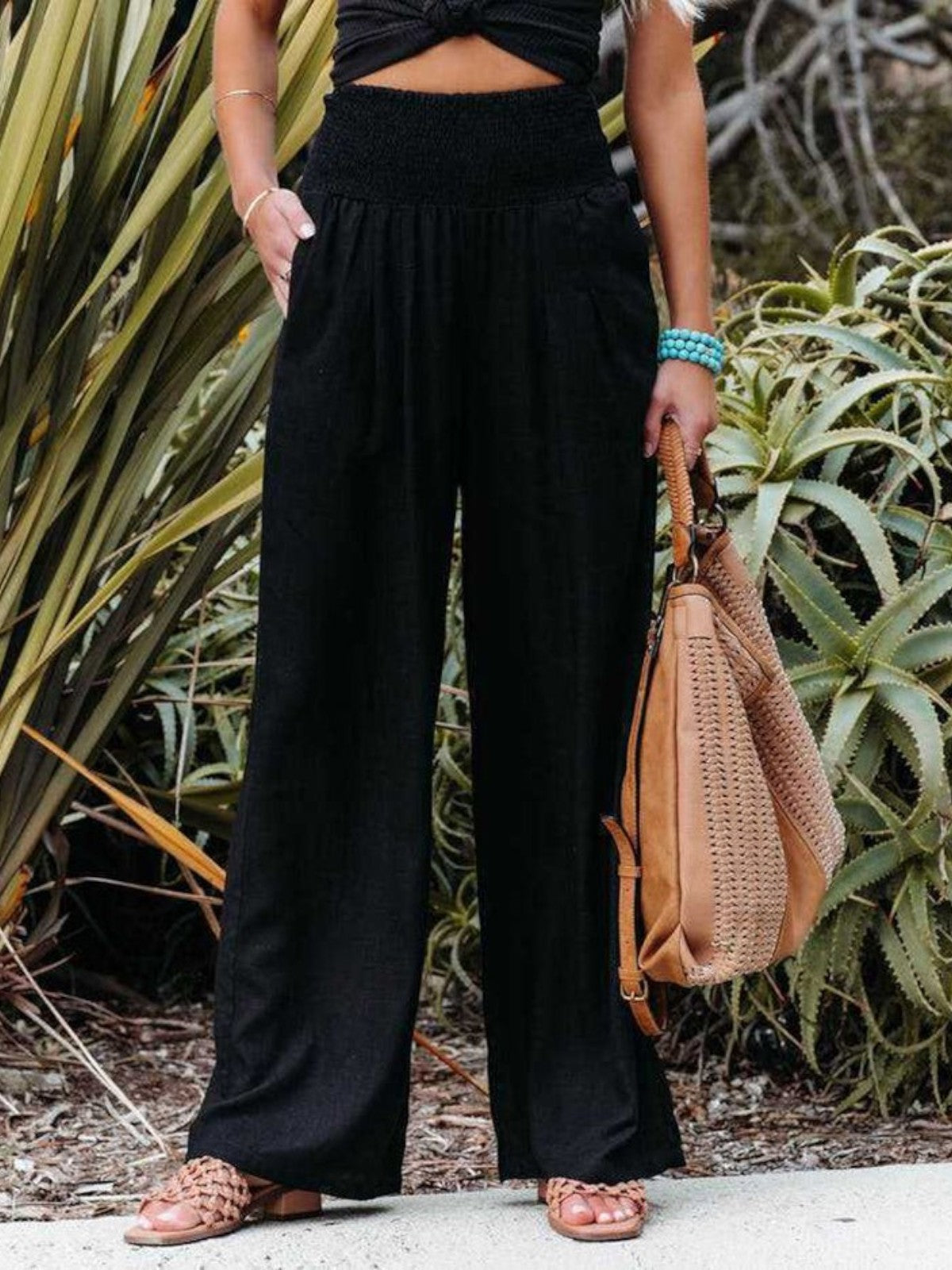 THALIORA – PANTALONES REMI DE PIERNA ANCHA