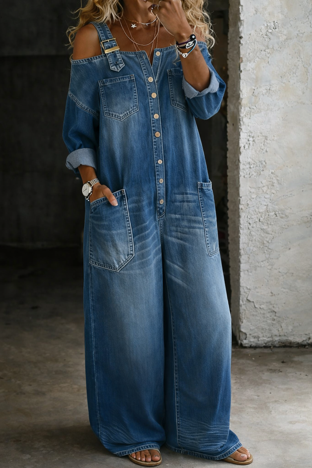 Natalia | Mono denim elegante
