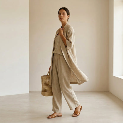 Isabela™ | Conjunto de lino elegante y sofisticado