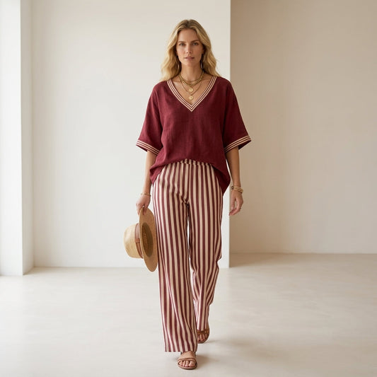 Natalia™ | Conjunto de lino elegante