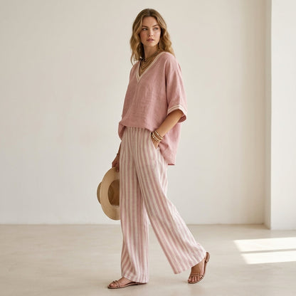 Natalia™ | Conjunto de lino elegante