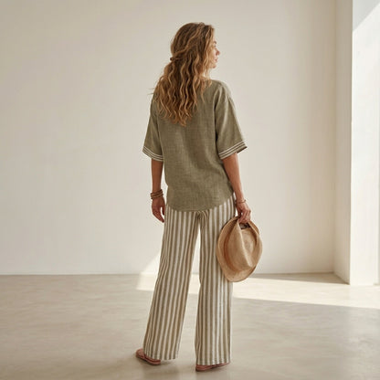 Natalia™ | Conjunto de lino elegante