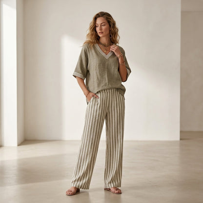 Natalia™ | Conjunto de lino elegante