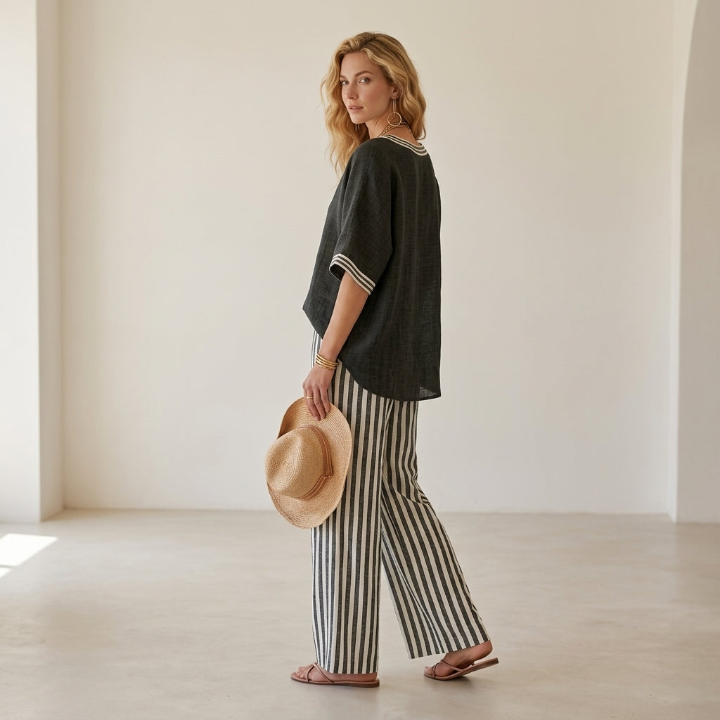 Natalia™ | Conjunto de lino elegante