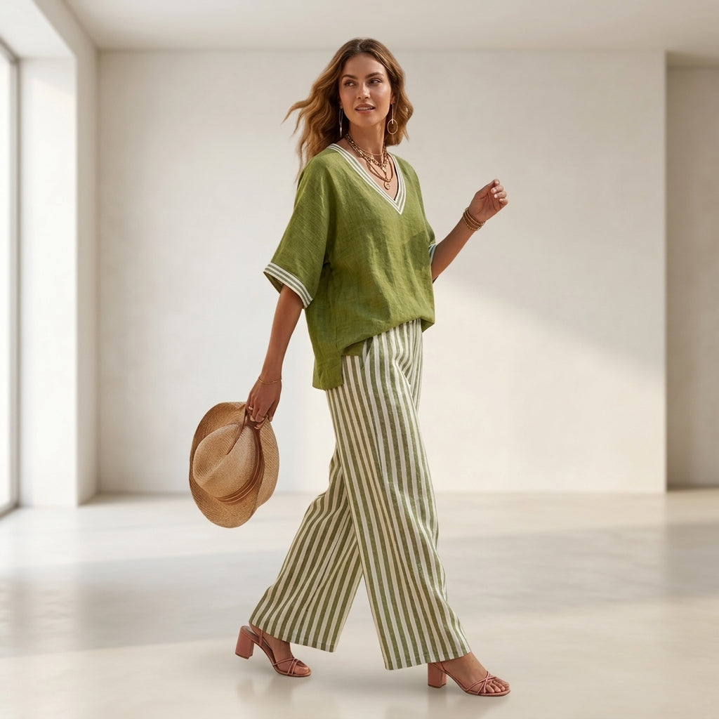 Natalia™ | Conjunto de lino elegante