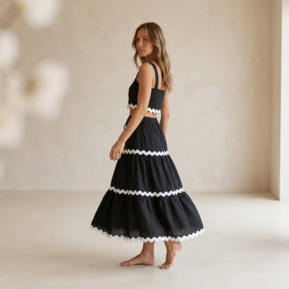 Conjunto Riviera™ Falda Midi + Top Ondas