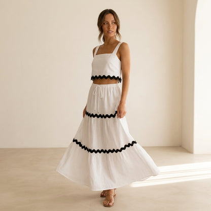 Conjunto Riviera™ Falda Midi + Top Ondas