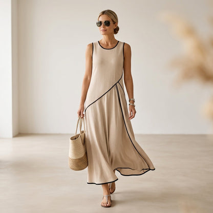 Dalia Atelier™ Vestido elegante de rayas