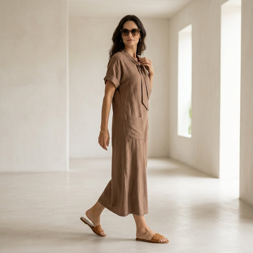 Dalia Atelier™ Elegante Vestido con bolsillos