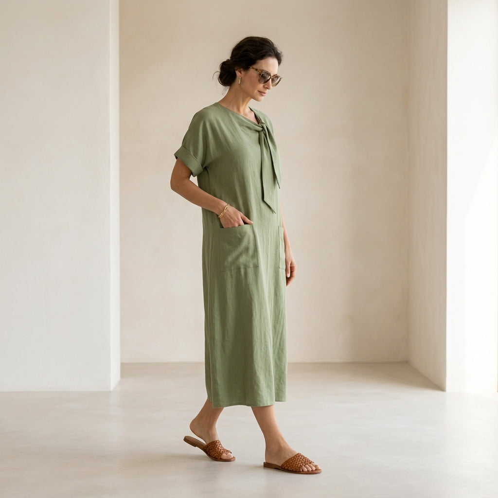 Dalia Atelier™ Elegante Vestido con bolsillos