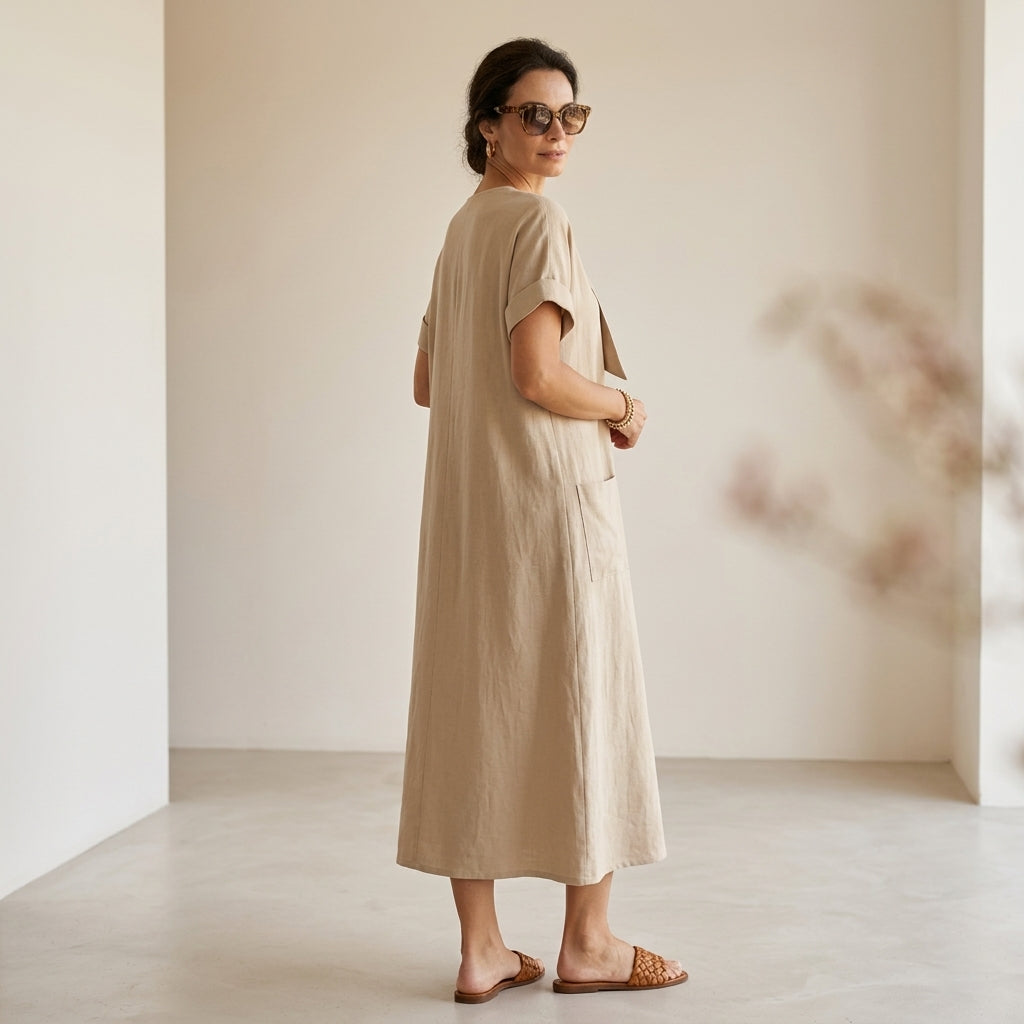 Dalia Atelier™ Elegante Vestido con bolsillos