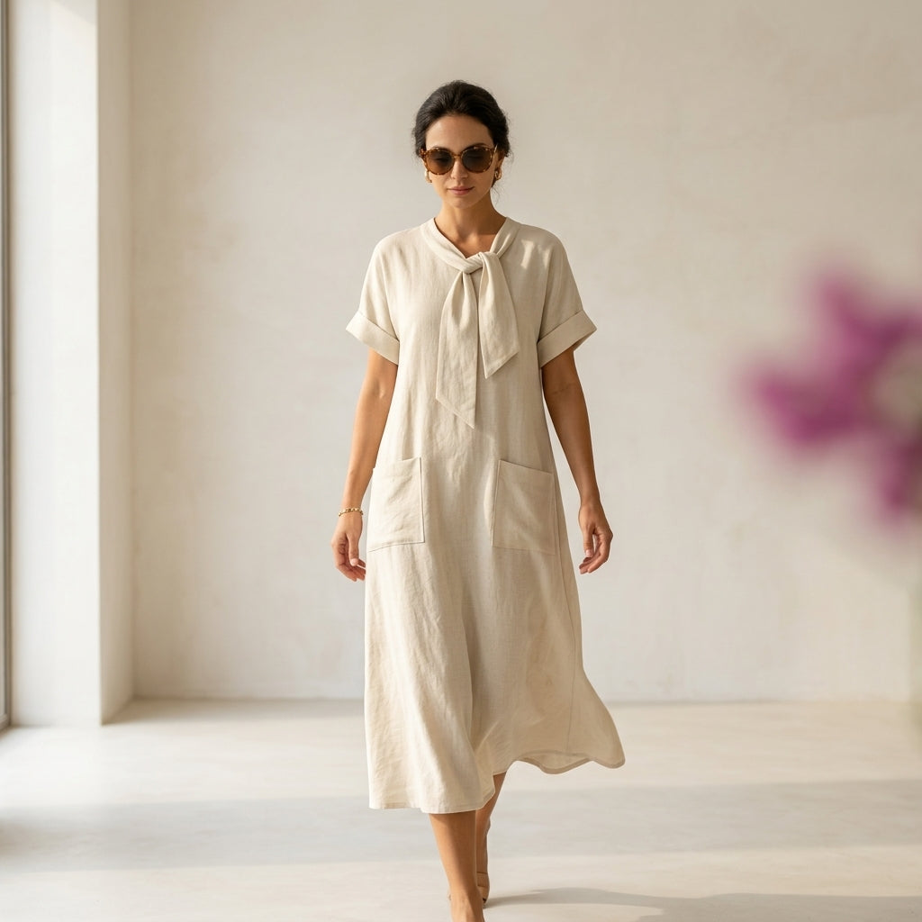 Dalia Atelier™ Elegante Vestido con bolsillos