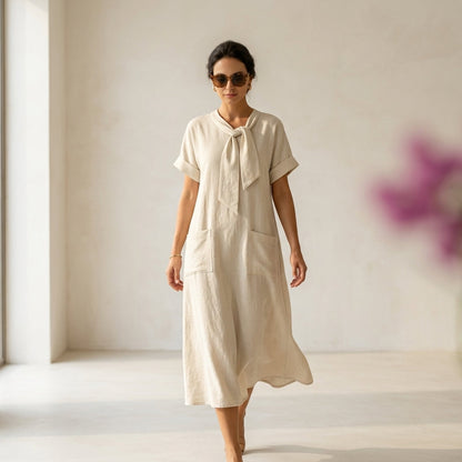 Dalia Atelier™ Elegante Vestido con bolsillos