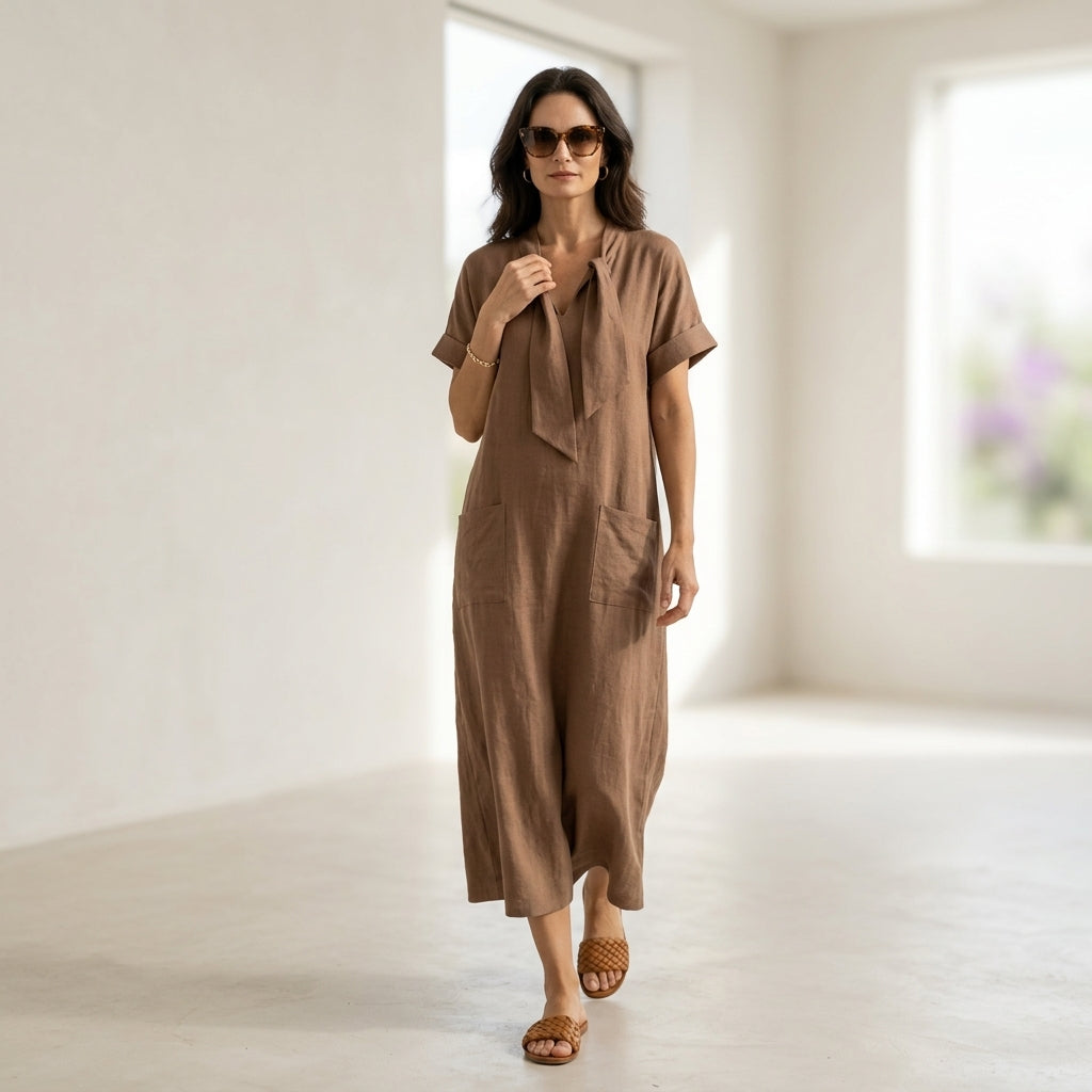 Dalia Atelier™ Elegante Vestido con bolsillos