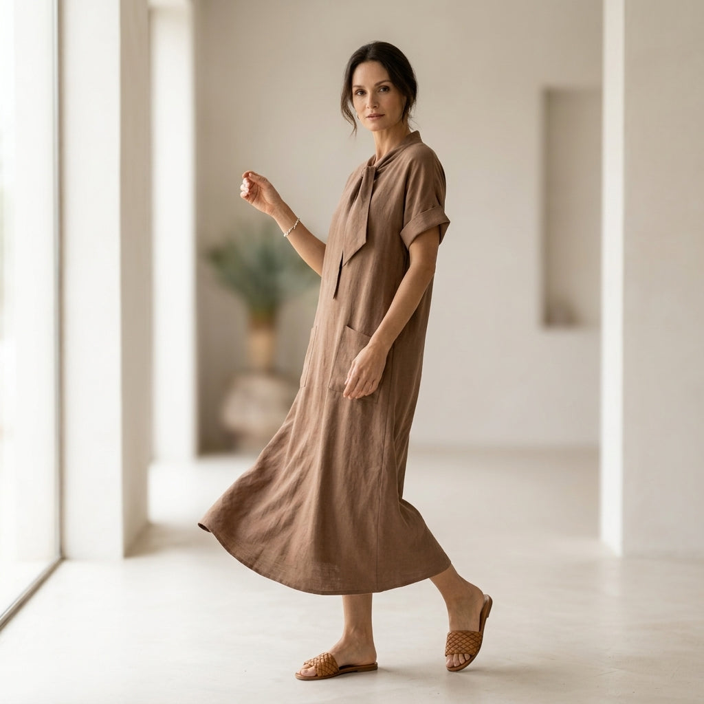 Dalia Atelier™ Elegante Vestido con bolsillos