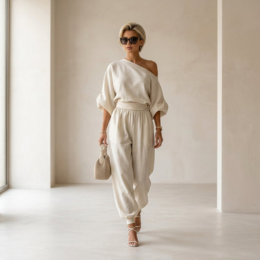 Conjunto de Lino Off-white