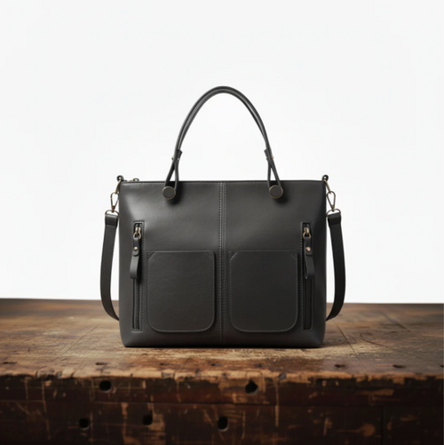Bolso Doble Bolsillo Piel