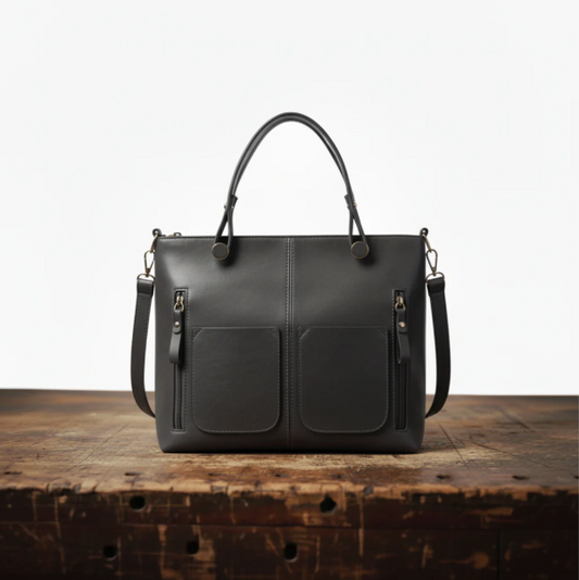 Bolso Doble Bolsillo Piel