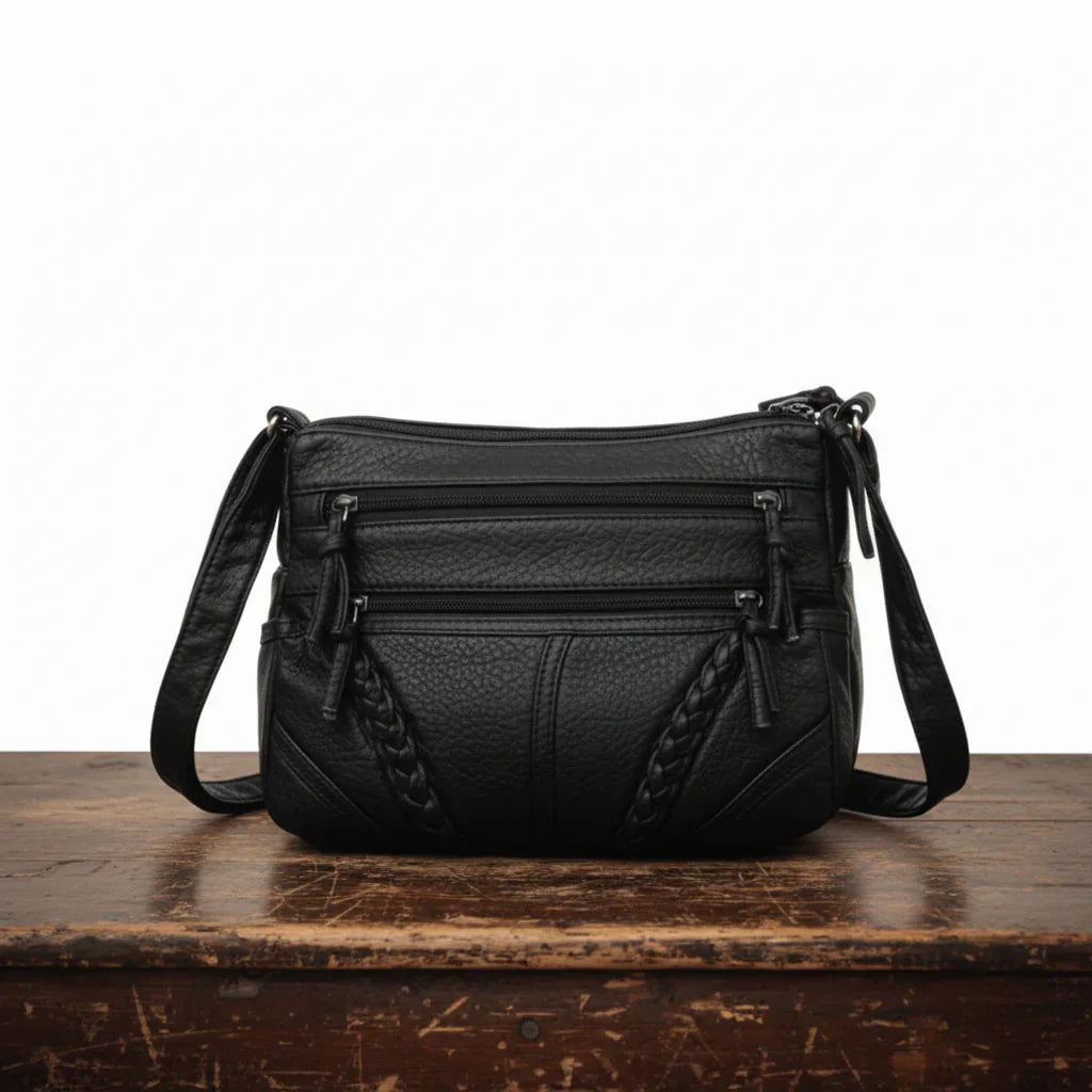 Bolso Bandolera con Detalles Trenzados