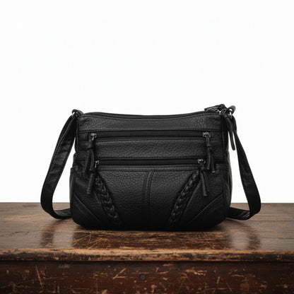Bolso Bandolera con Detalles Trenzados