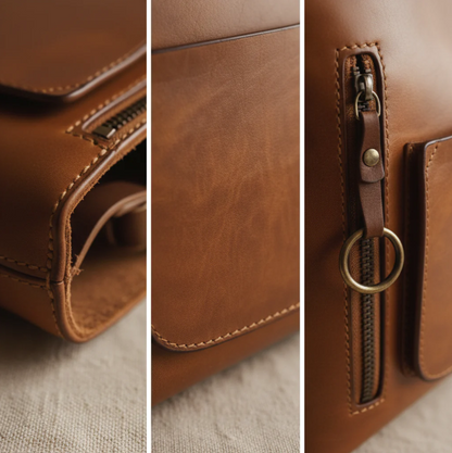 Bolso Doble Bolsillo Piel