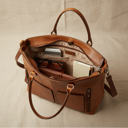Bolso Doble Bolsillo Piel