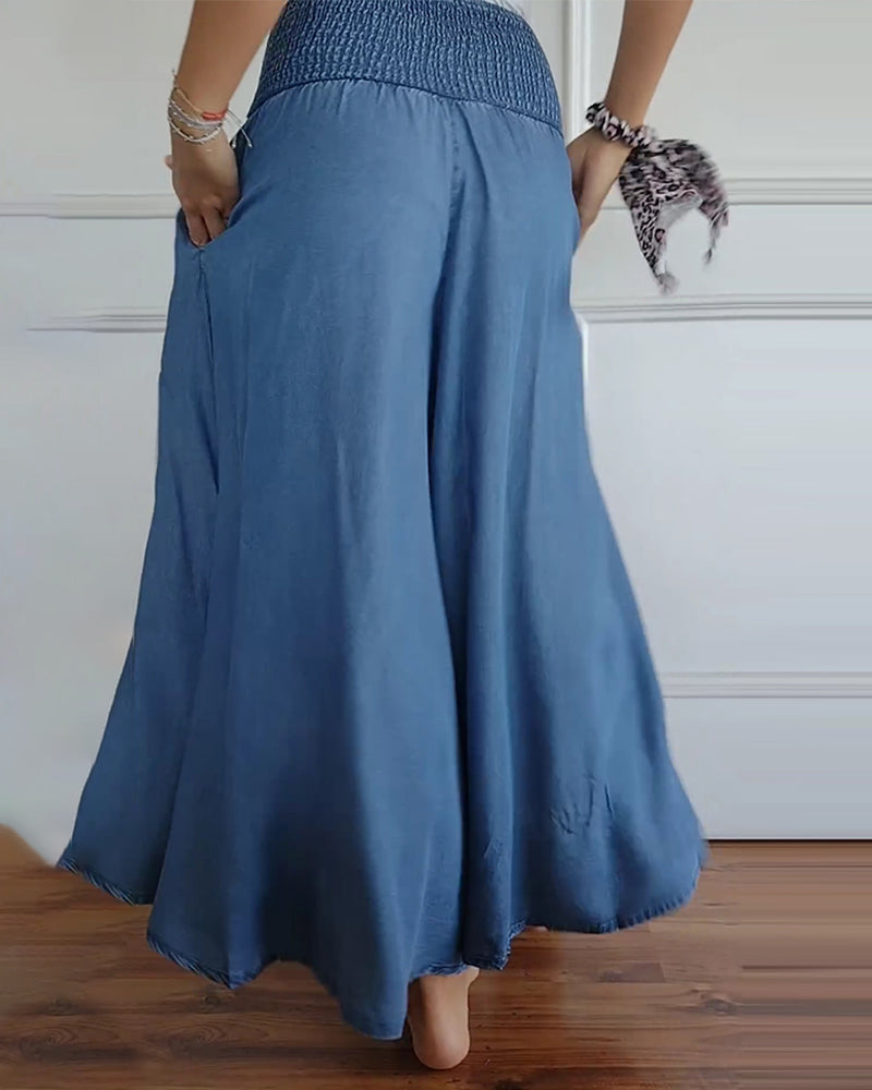 Jasper | Pantalones de tiro alto con smock