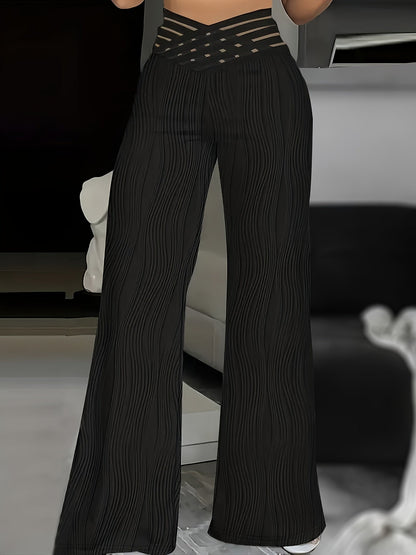 Emma | Pantalones de tiro alto con diseño cruzado