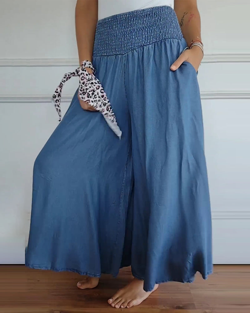 Jasper | Pantalones de tiro alto con smock
