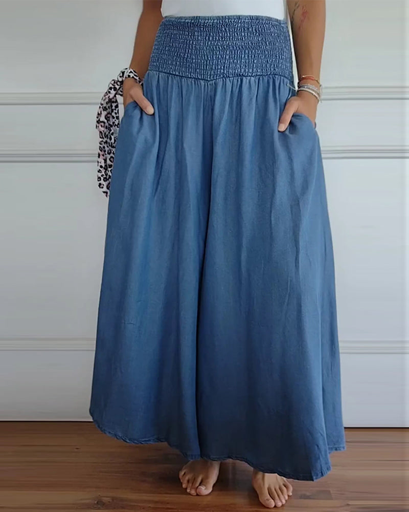 Jasper | Pantalones de tiro alto con smock