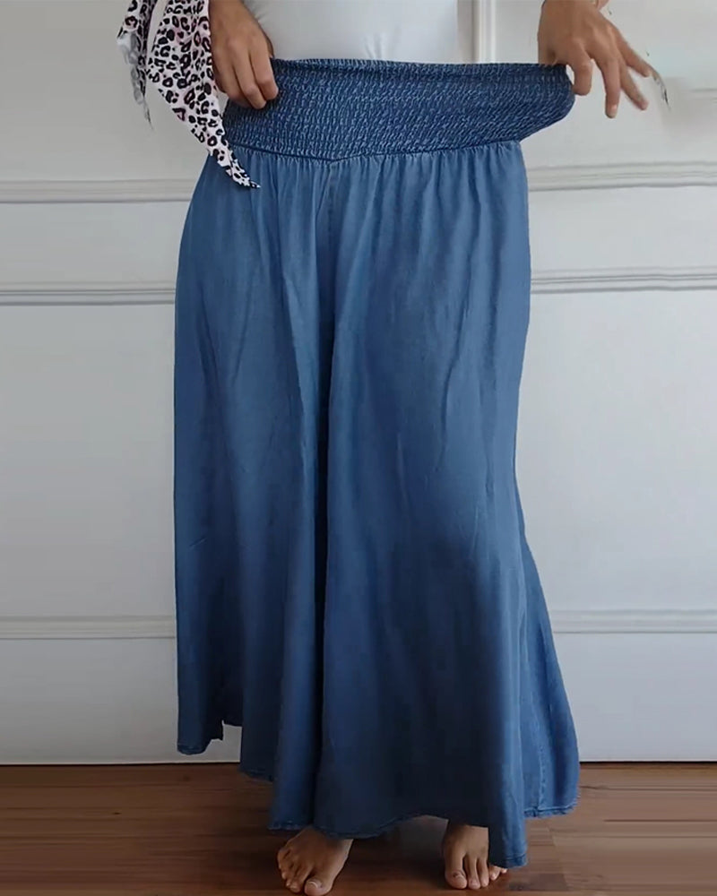 Jasper | Pantalones de tiro alto con smock