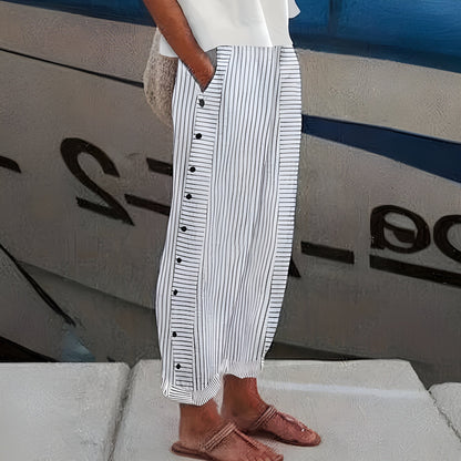 Dagny | Pantalones de verano a rayas elegantes
